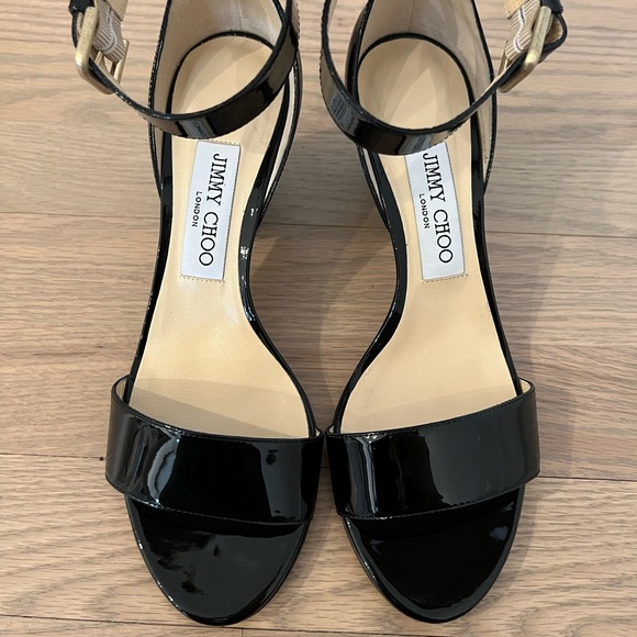 Jimmy Choo Edina Patent Leather Sandal - Picture 1 of 9